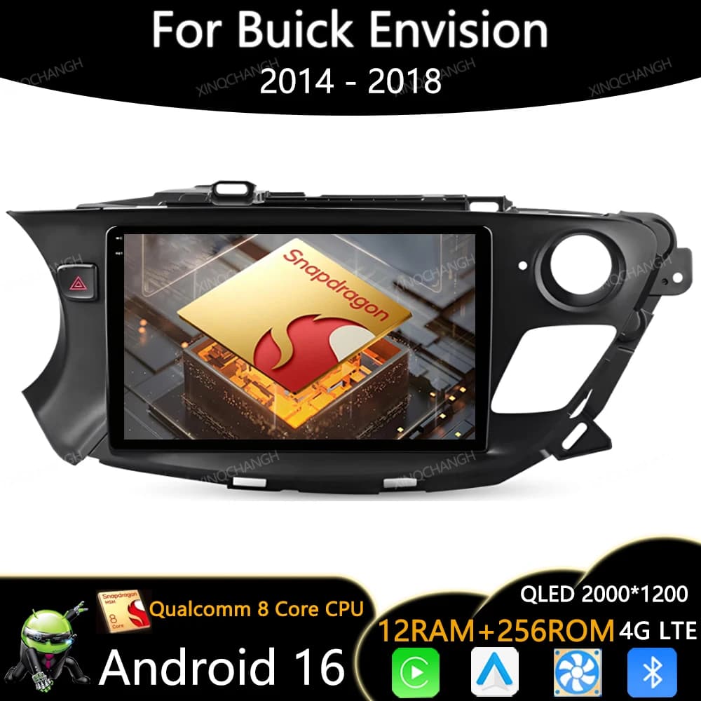 Android 16 Car Radio For Buick Envision 2014 - 2018 BT 4G LTE 5G WIFI 2DIN Multimedia Stereo Video Player Head Unit Carplay Auto