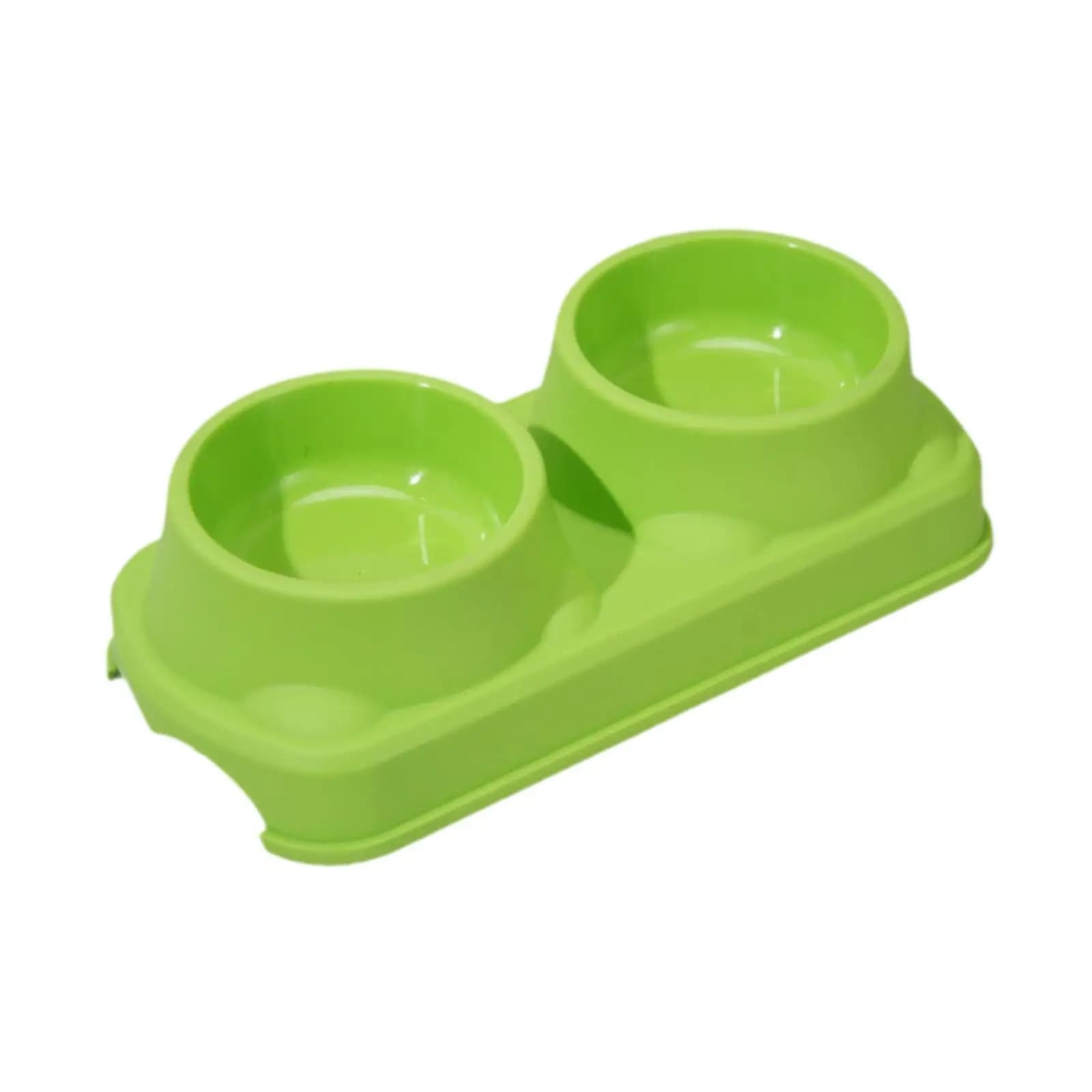 Pet Feeder Plastic Cat Food Bowl Elevated Splash Resistant Feeding Dish for Indoor Kitten Puppy