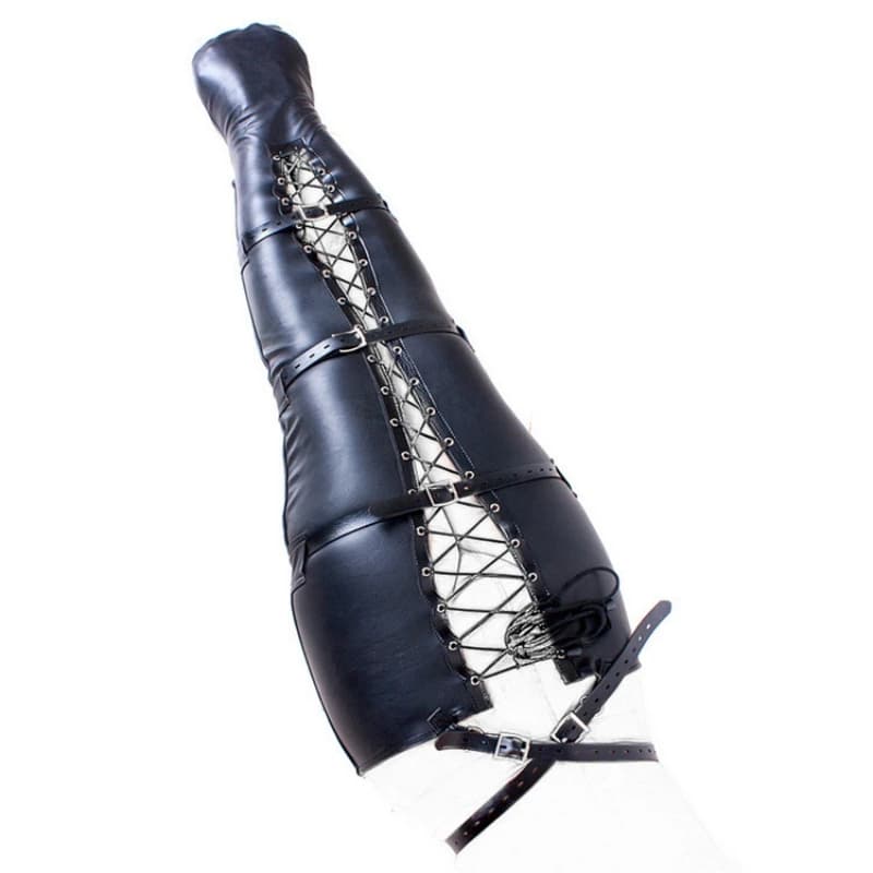 BDSM Mermaid Bag Resisting Leather Strength Shirt Fetish Half Body Bondage Legging Harvest Harmful Ankle Wrist Wristband Sexual Instrument