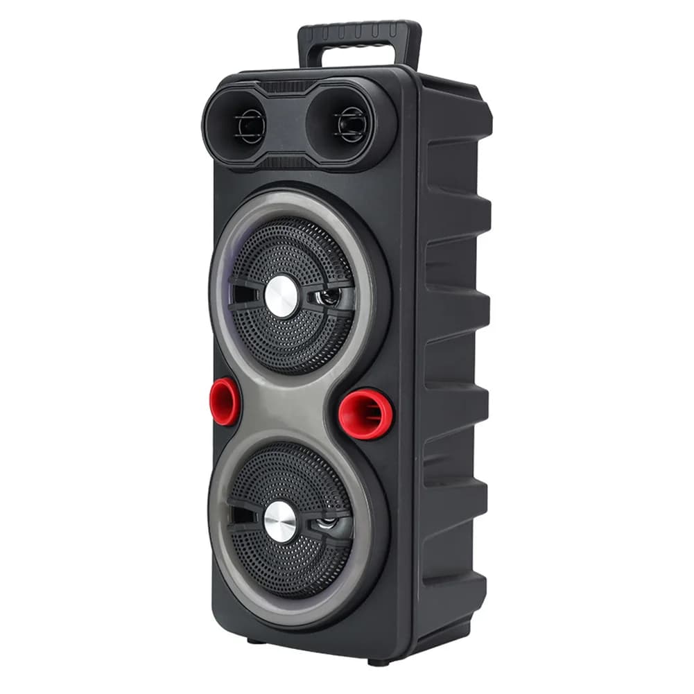 Altoparlante Portatile da Esterno Compatibile Bluetooth 5.0, Subwoofer Stereo da 6,5 Pollici, Macchina per Karaoke LED AUX, Sistema DJ con Bassi Potenti