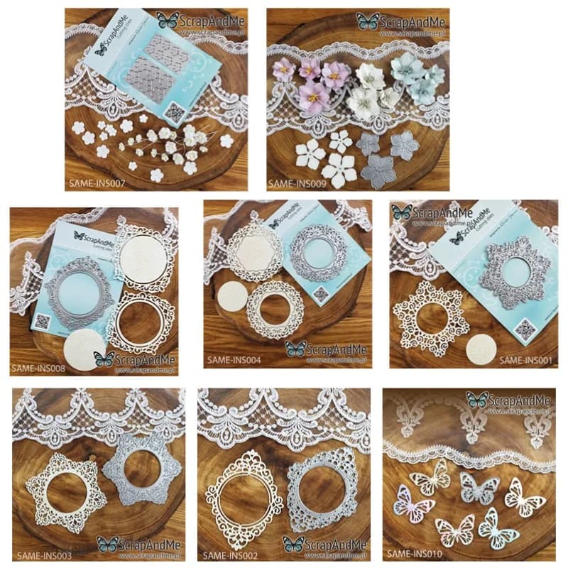 Farfalla Doily Fiori Cornice Metallo Fustelle Francobolli in silicone Scrapbooking Stencil Album fotografico Carta Carta fai da te Goffratura Craf