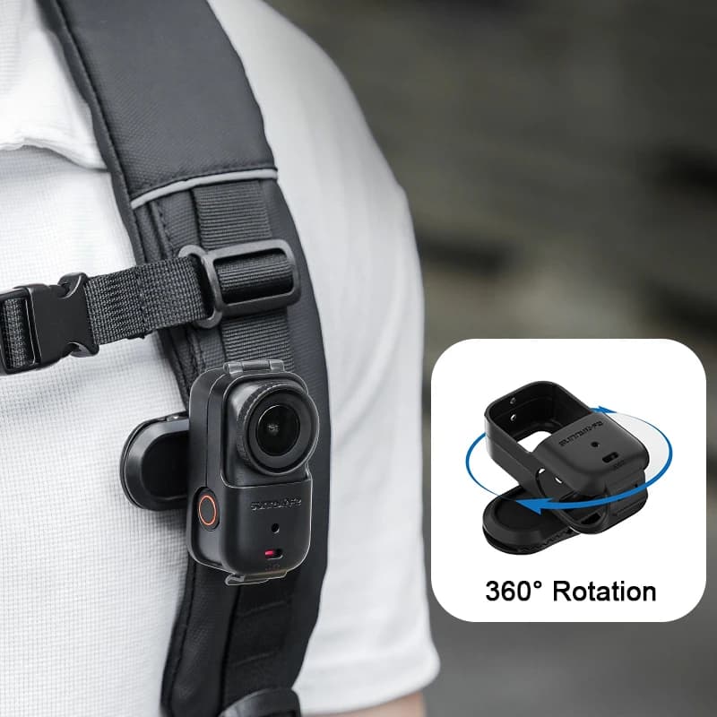 Supporto a Clip per Zaino per DJI Osmo Nano, Clip Girevole a 360° Anti-vibrazione per Accessori Fotocamera Sportiva DJI Osmo Nano