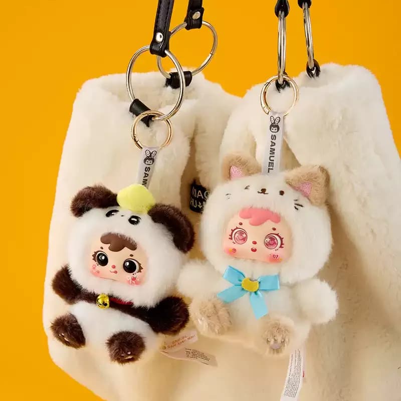 Portachiavi Samuel Blind Box 2026 Nuova Serie Teatro Creativa e Carina, Bambola di Peluche Panda Coniglio Orso, Ciondolo per Zaino, Regalo alla Moda