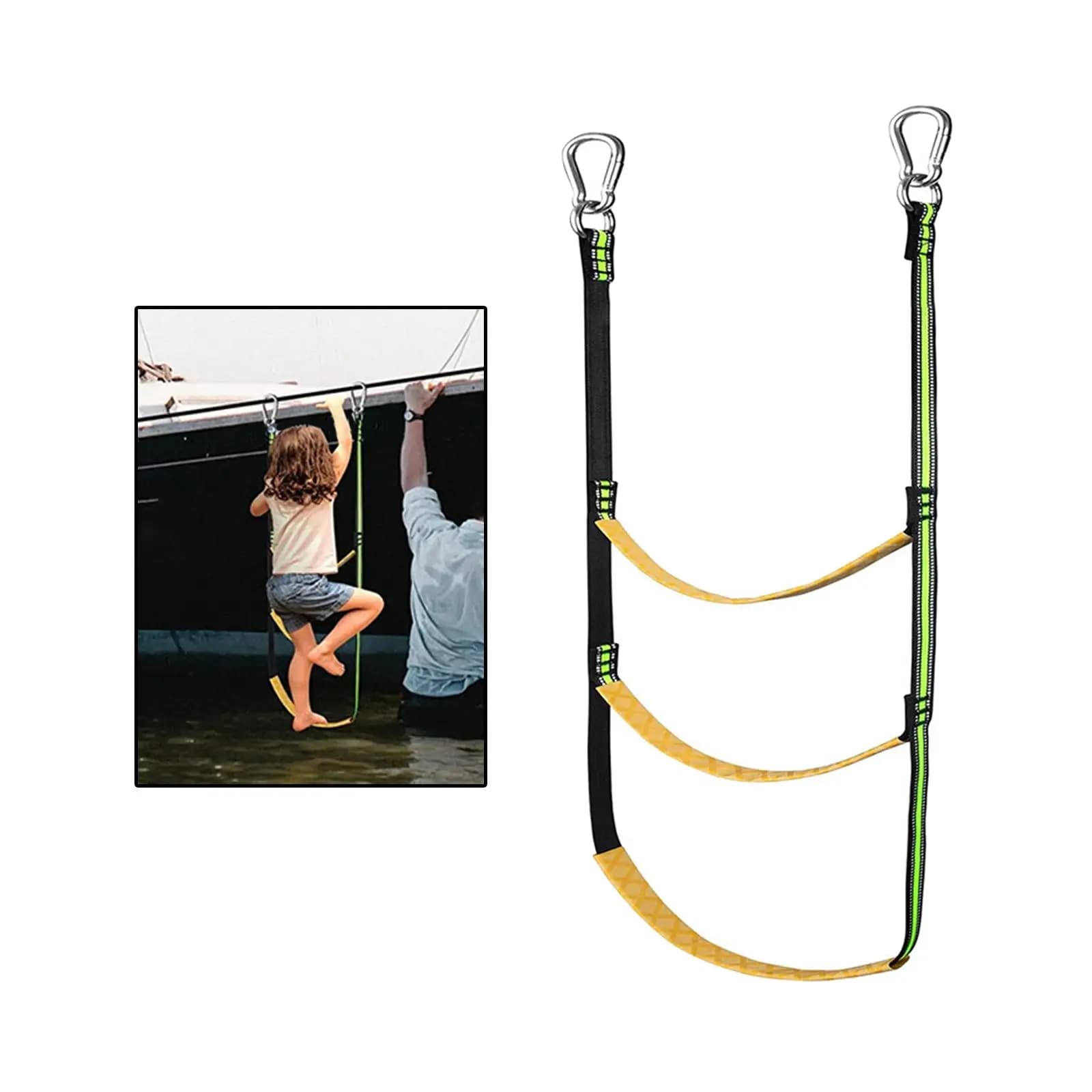 Scaletta d'imbarco Wakeboard Attrezzatura in corda marina Rimovibile a 3 gradini per kayak