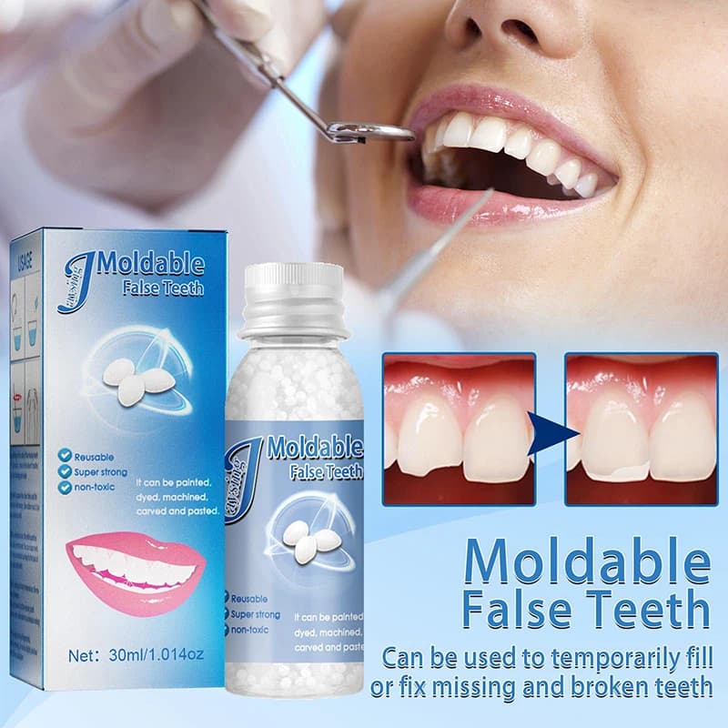 Temporary Dental Repair Kit 10g/50g/100g, Solid Collar for Tooths and Spaces, Wall decal for Protected, Whitening Tool and Dentale Beauty