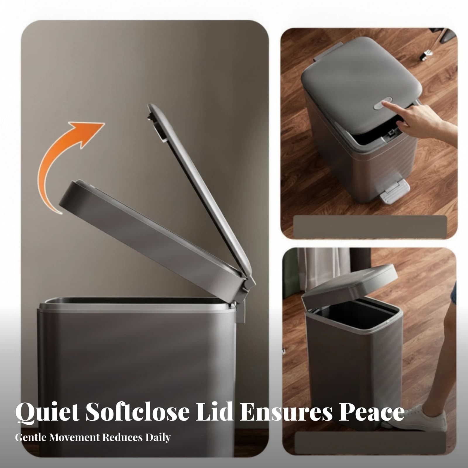 Pedal Trash Can Household Bin Modern Finish