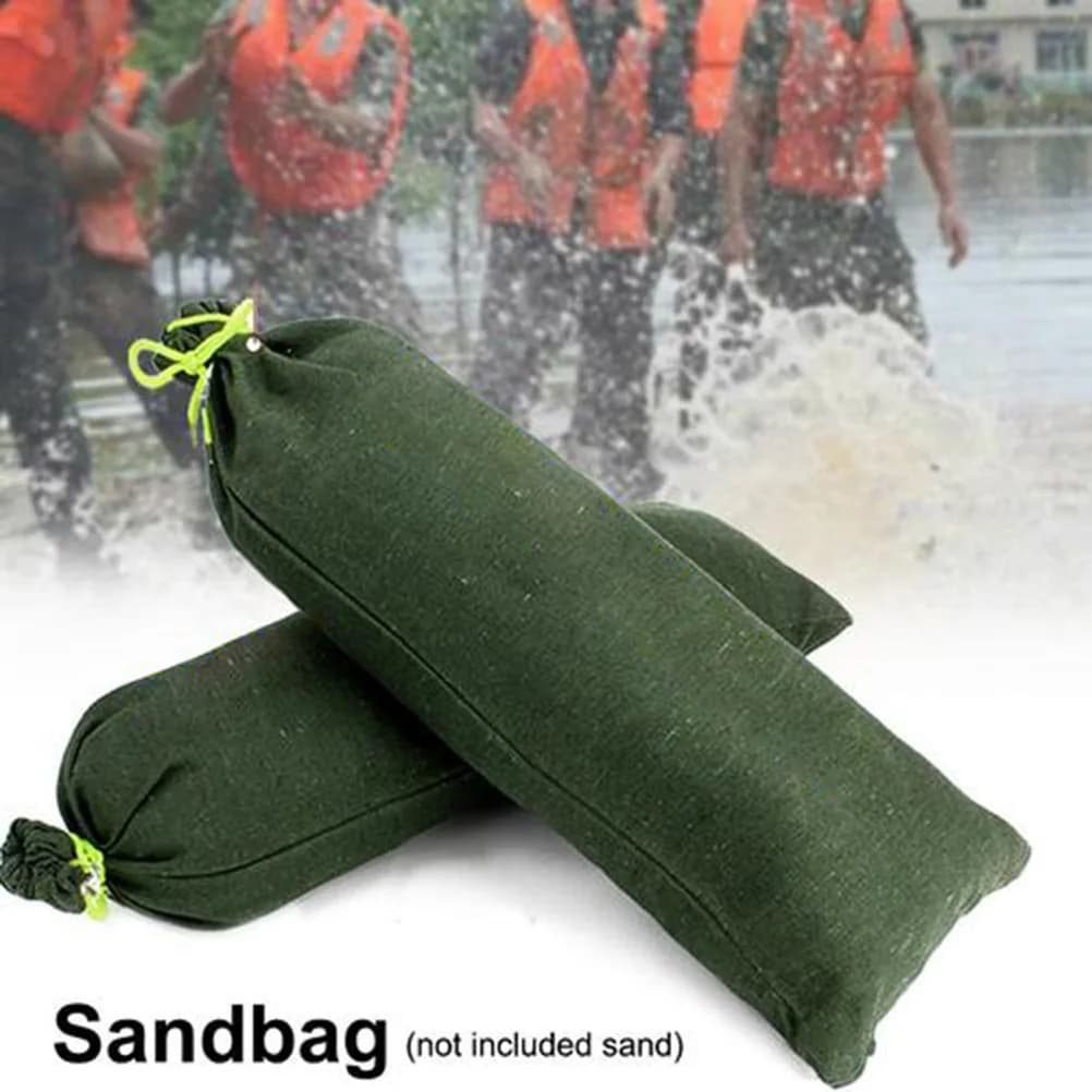 Sacco di sabbia addensato resistente all'inondazione 30x70 cm Sacco di sabbia per inondazioni con fascette con coulisse Sacco di sabbia addensato