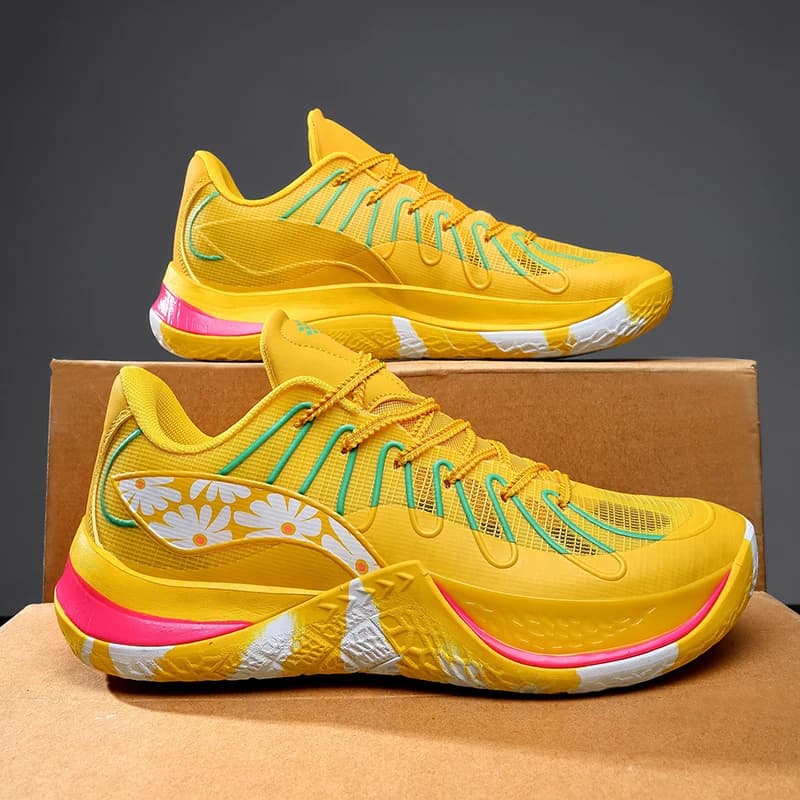 Scarpe Sportive da Basket alla Moda, Antiscivolo, Ammortizzanti, Resistenti all'Usura, con Supporto Alto, Traspiranti per Esercizio all'Aperto