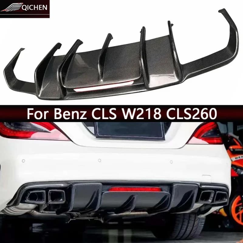Per Mercedes Benz CLS W218 CLS260 350 Auto In Fibra di Carbonio Paraurti Posteriore Diffusore Splitter Spoiler Labbro Posteriore R Stile kit corpo