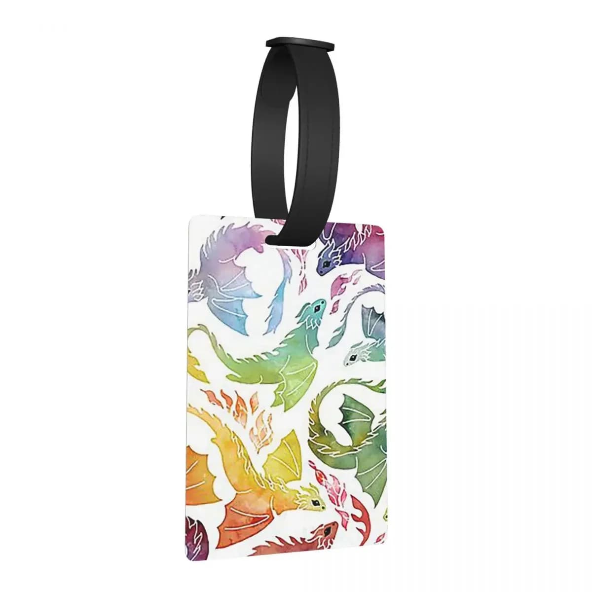 Dragon Fire Rainbow Etichette per bagagli Accessori per valigie Viaggio Bagagli portatili Etichetta per imbarco Porta etichette ID Nome Indirizzo