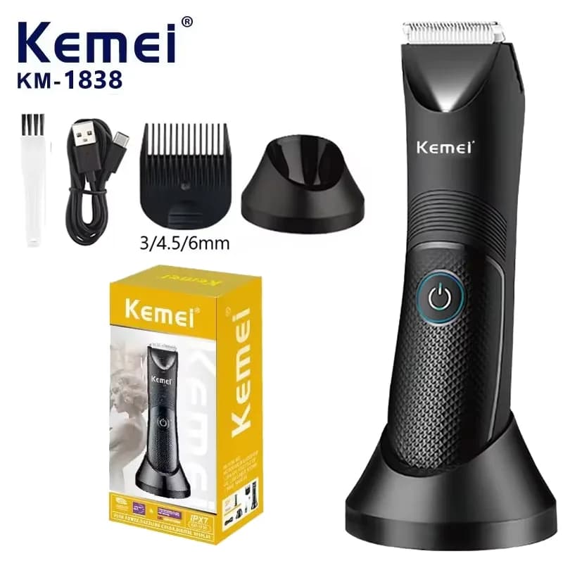 Kemei Inguine Area Tagliacapelli Tosaerba Lama in ceramica Impermeabile Wet Dry Clippers Pubico Ascelle Corpo Capelli Ultimate Igiene Rasoio
