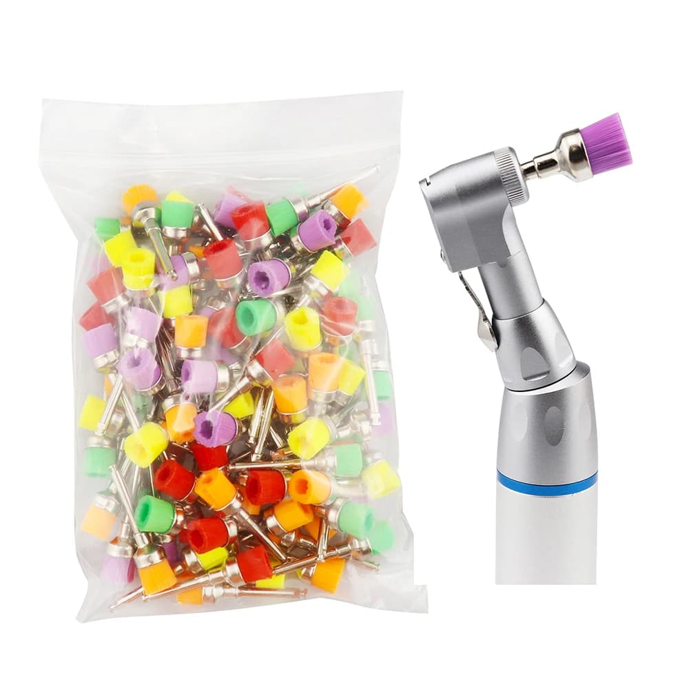 100 pieces brush for dental polishing dental materials tooth whitening brush shaped bowl tool for dentistry