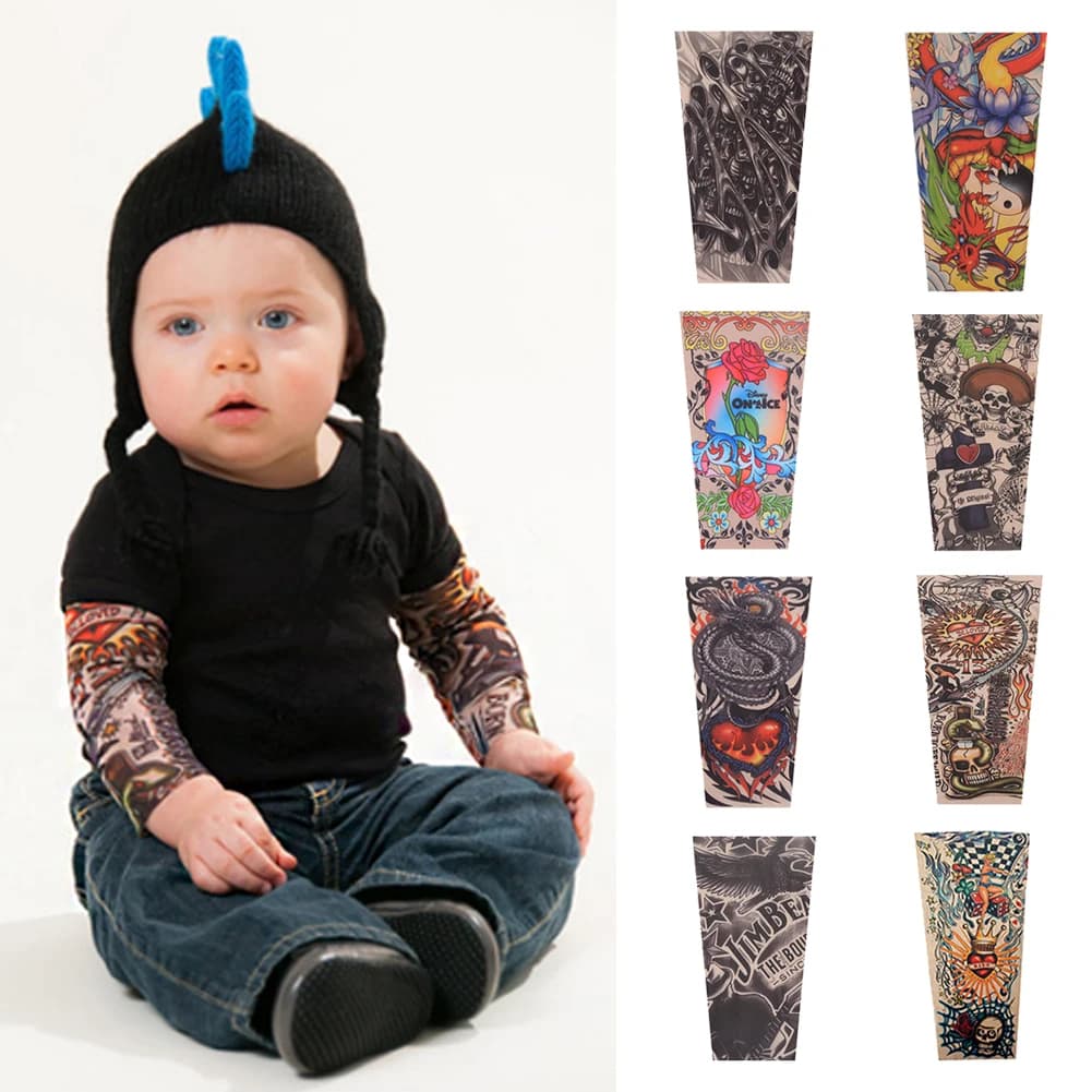 Nuovi bambini Sport all'aria aperta raffreddamento estivo basket Running Flower manicotti protezione solare copertura del braccio manicotti del tatuaggio