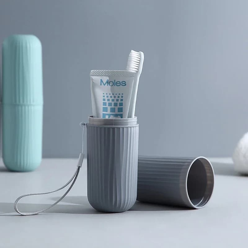 Tazza per spazzolino da denti, tazza per spazzolino da viaggio portatile, scatola portaoggetti per dentifricio da bagno, tazza per riporre oggetti da viaggio, tazza per collutorio da viaggio