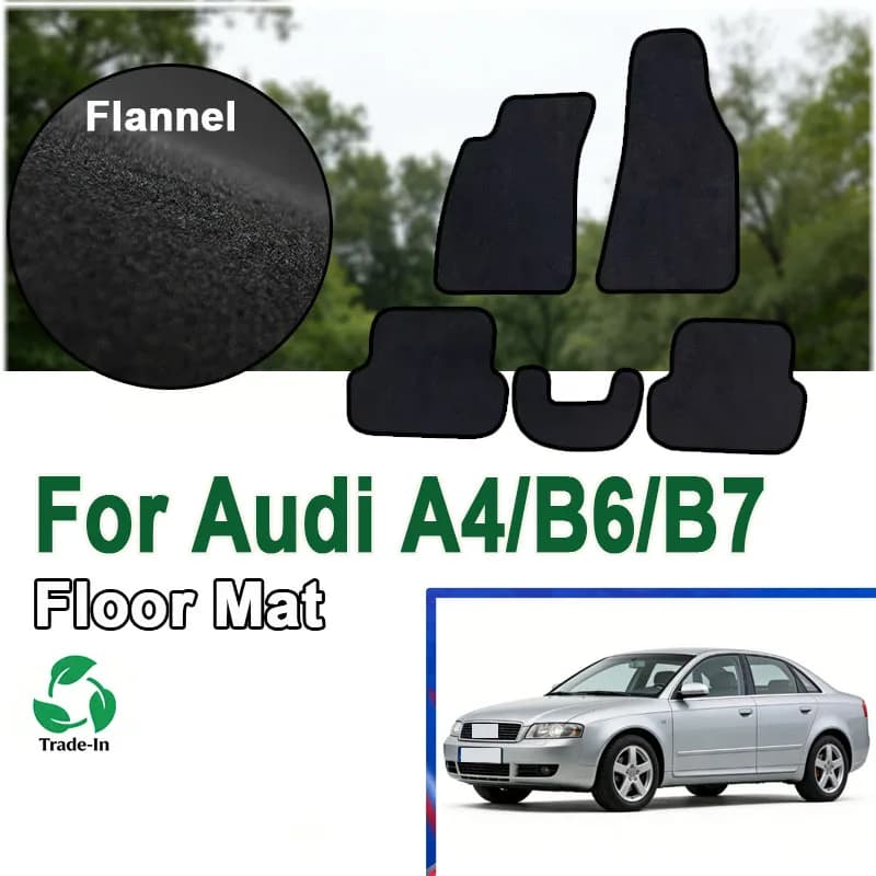 Flannel "Car Floor Mats Carpet Rugs For Audi A4/B6/B7(8E2,B6)2002-2007 Anti-slip Stylish Odorless Flame retardant Waterproof "