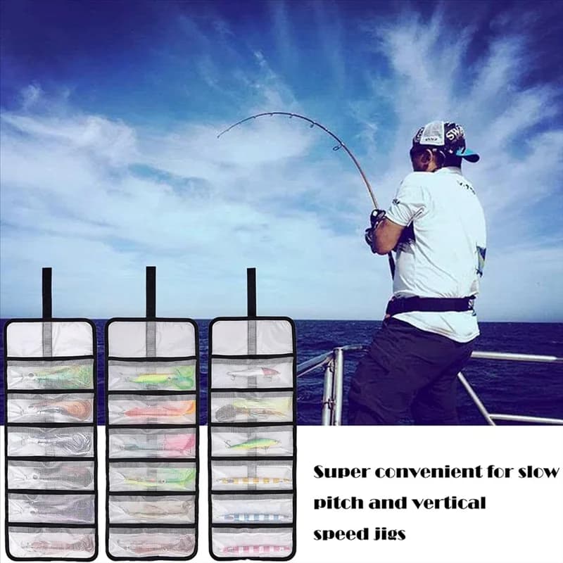 NALFI-Borsa for fishing baits with 6 wrap pockets for fishing baits protective cover for salt water hooks protection for tow baits box for equipment