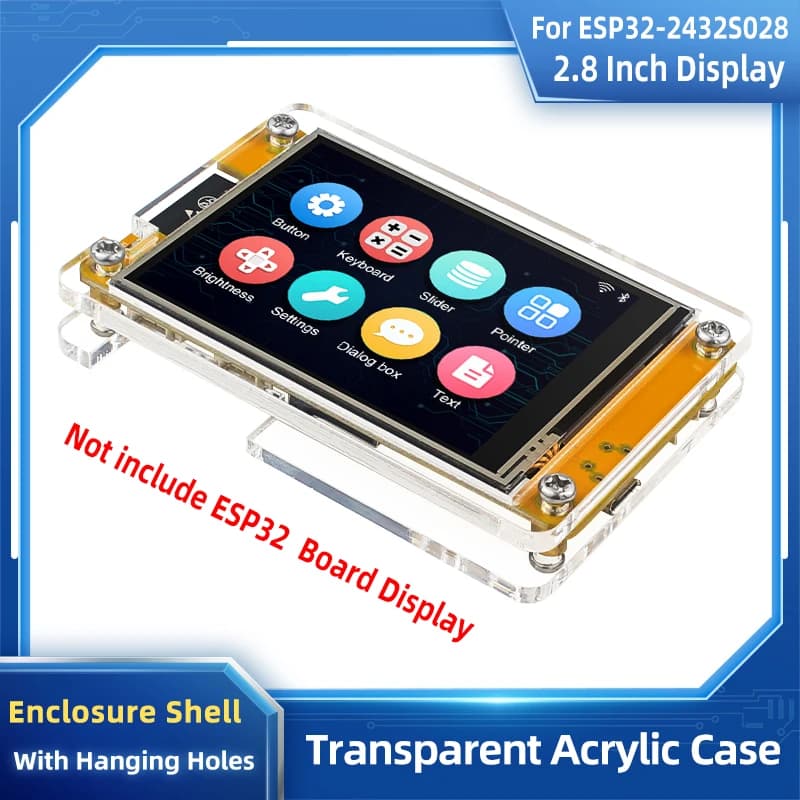 Acrylic Case for ESP32 Development Board 2.8 Inch Smart Display Touch Screen 240*320 LCD TFT for Arduino LVGL WROOM (Only Case)