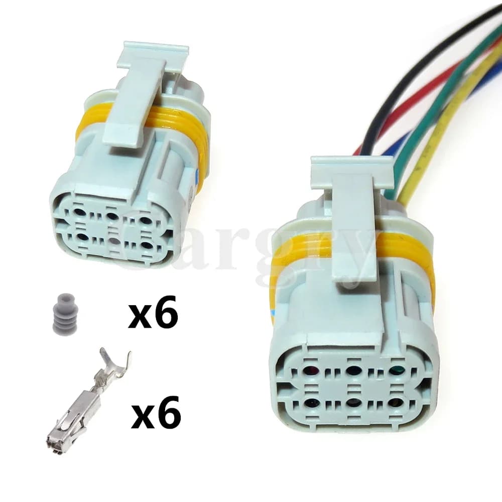 1 Set 6P 18733.000.00 Auto Faro Cablaggio Presa AC Montaggio Ricambi Auto Automobile Impermeabile Cavo Connettori