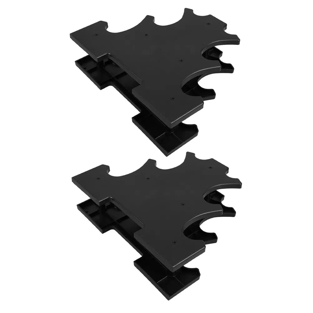 Supporto per manubri da 2 pezzi con base stabile, porta manubri compatto multistrato per attrezzature fitness da casa, organizer per manubri resistente