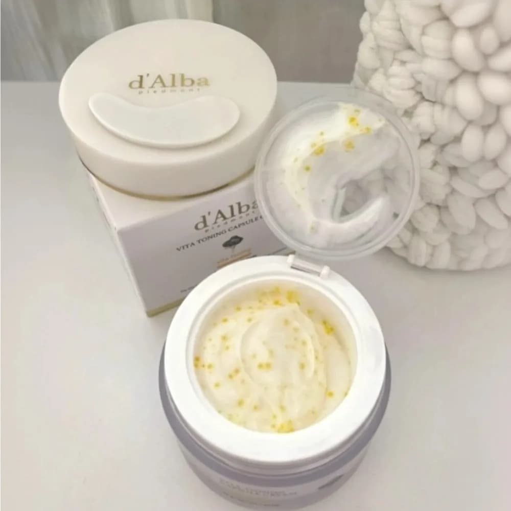 d'Alba Vita Toning Capsule Cream Crema Idratante Nutriente Illuminante Originale in Capsule 55g per la Cura del Viso e il Ringiovanimento