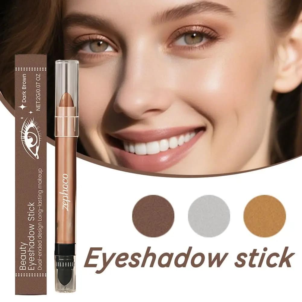 Stick Ombretto Doppia Punta Lucido Lunga Durata Naturale Effetto Diamante Opaco Impermeabile Levigante Setoso