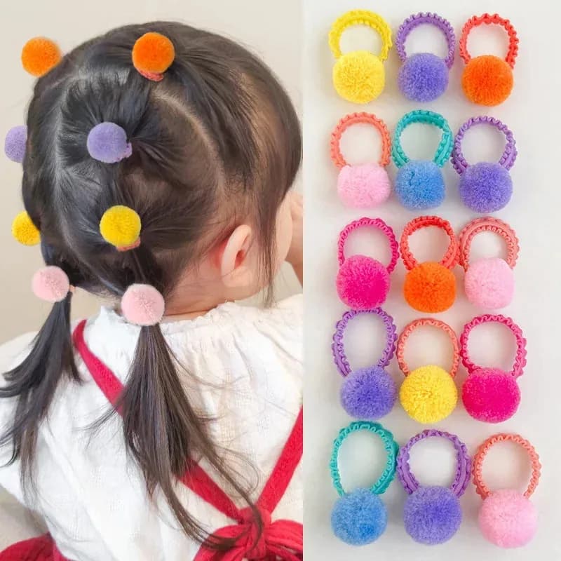 Elastici per capelli soffici e colorati da 20 pezzi Fasce per coda di cavallo per bambini Accessori per capelli regalo