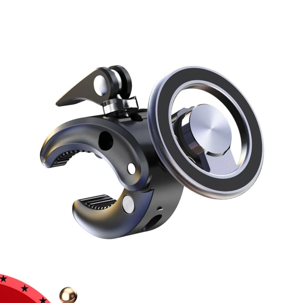 Magnetic Phone Holder Clamp Mount with 360° Rotation Slip Suction Pad For Treadmill Golf Cart Stroller Handlebar Phone Support