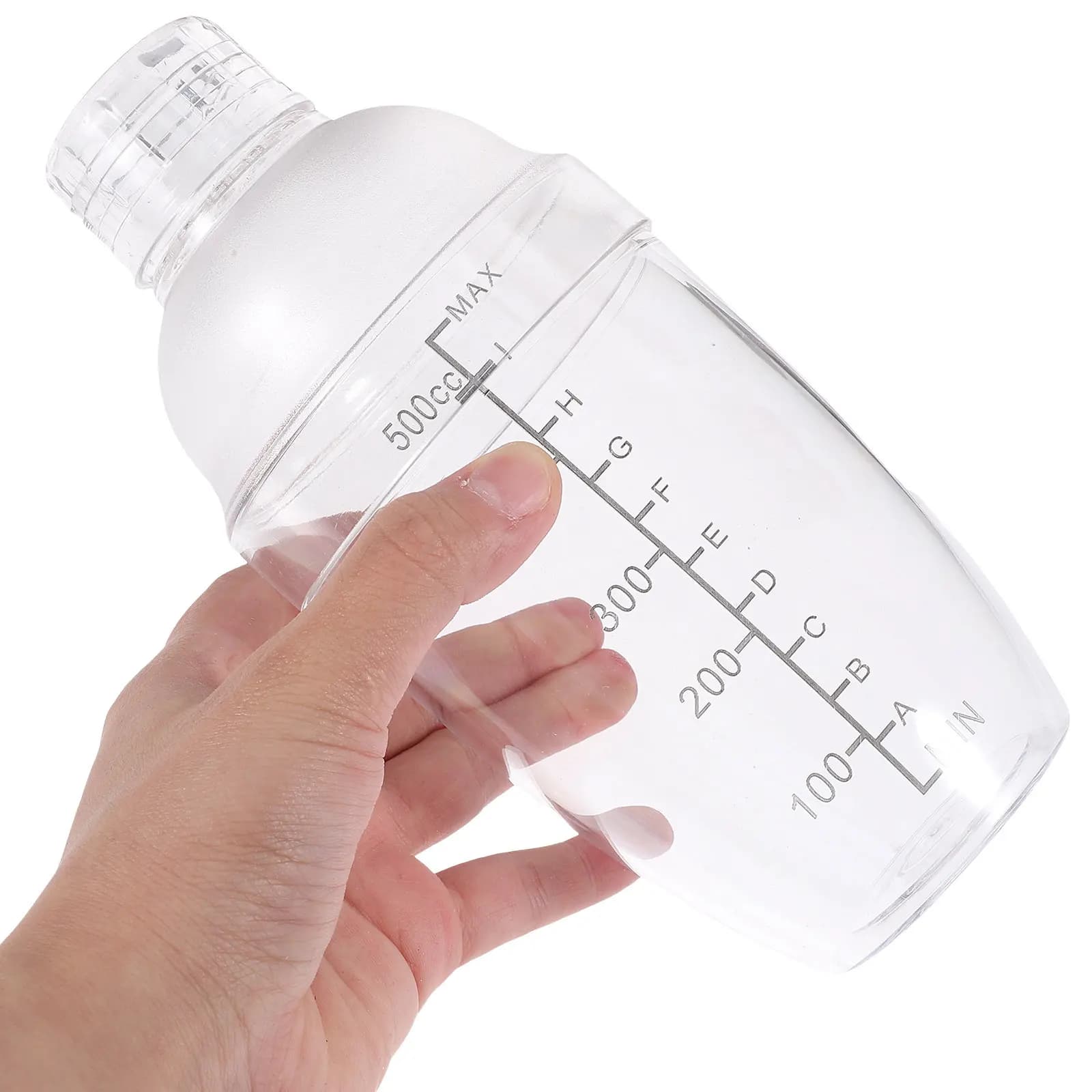 2Pcs Plastic Cocktail Shaker Set Ergonomic Smooth Design Rustproof Easy Clean Drink Mixer with Clear Scale for Milk Tea
