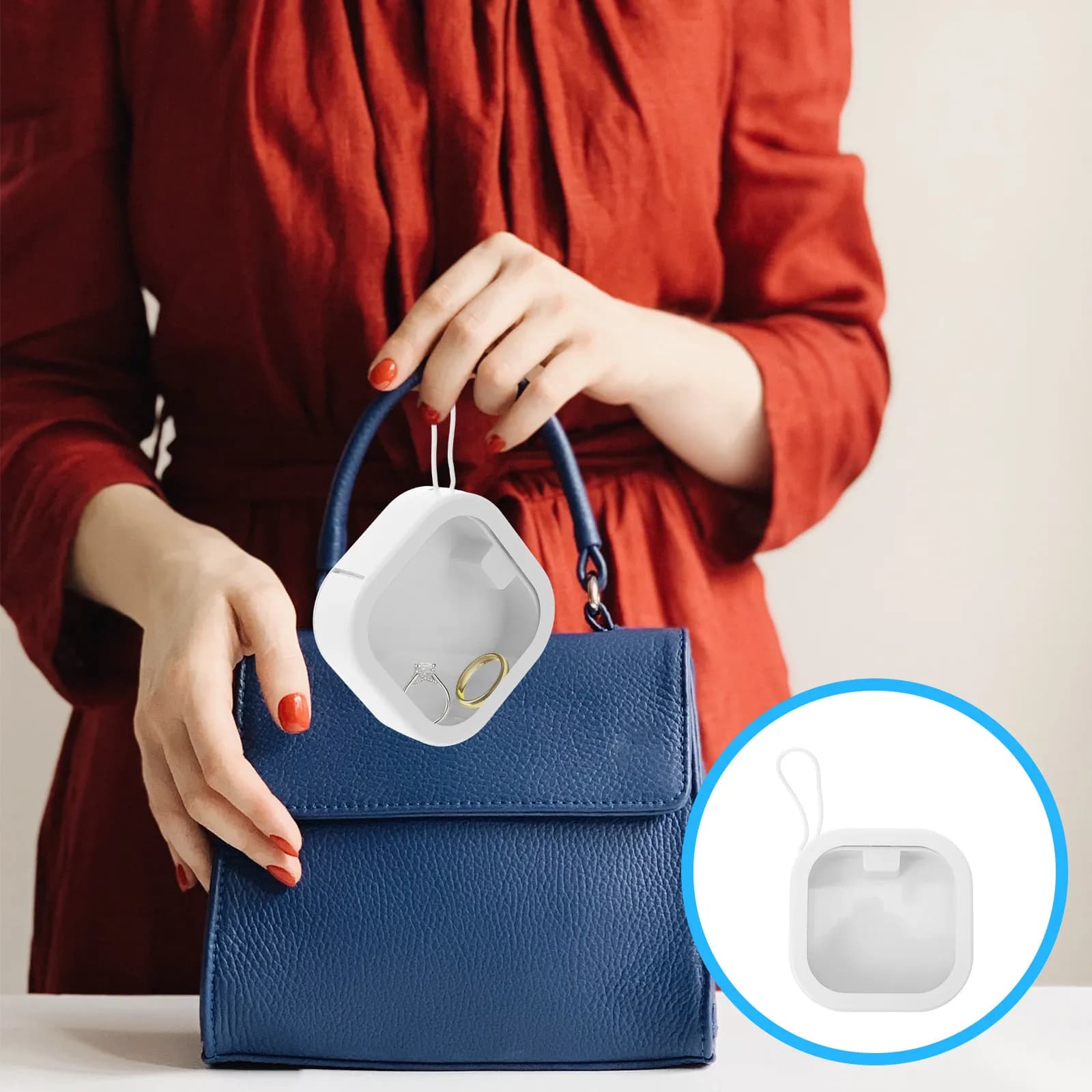 Portable Jewelry Box Hair Clip Storage Case Multi-Function Visible Earring Organizer Efficient Convenient Storage Accessory