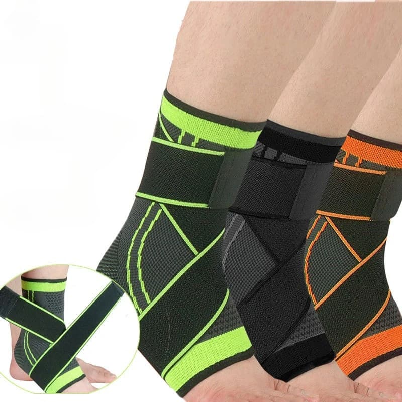 1 Pezzo Supporto Caviglia Regolabile a Compressione, Fascia Elastica per Fascite Plantare e Tendine d'Achille, con Supporto Arco Plantare e Stabilizzatore del Piede