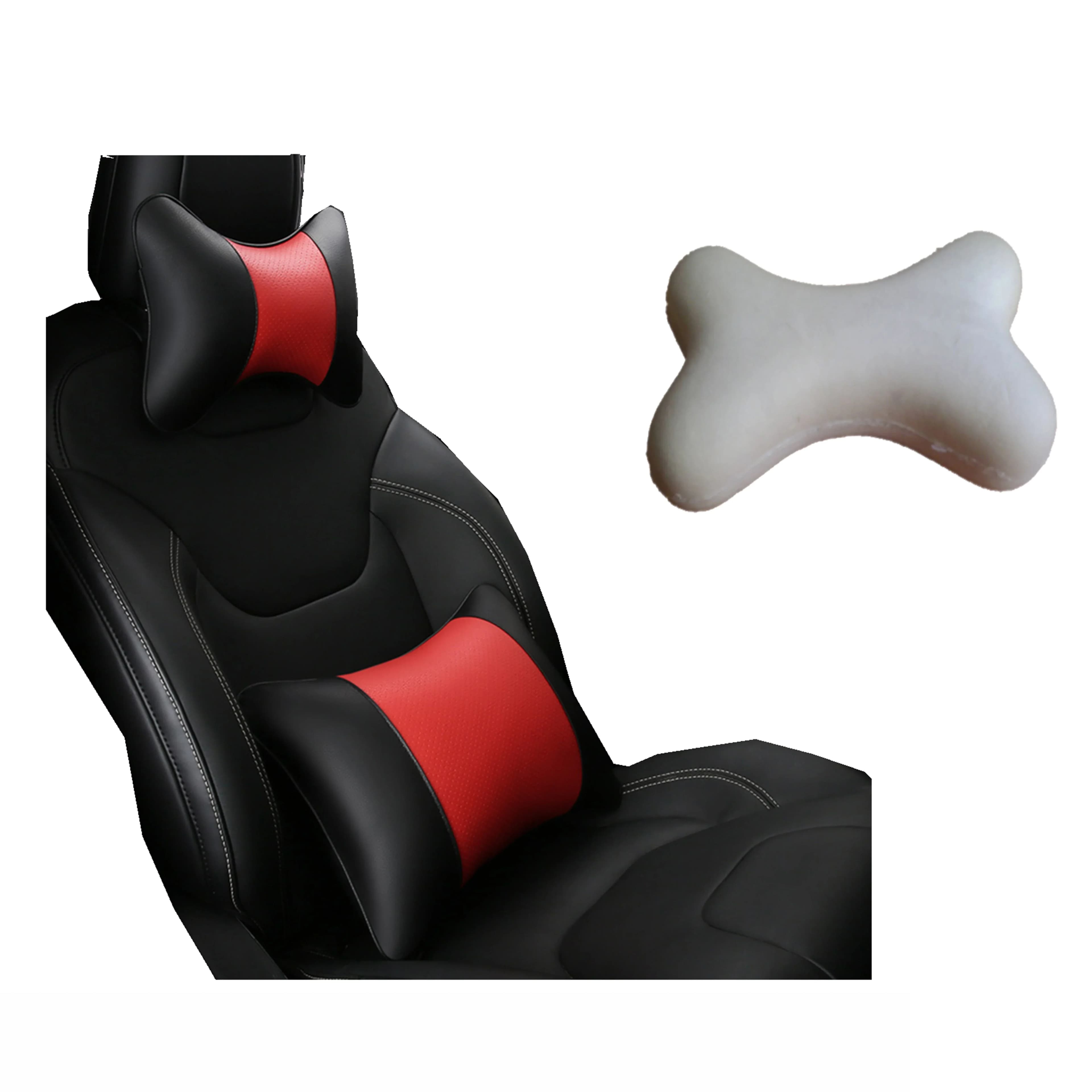 Stampo in schiuma PU personalizzato stampato schiuma PIP in tessuto / FIF Versare in posizione cuscino memory da viaggio in auto