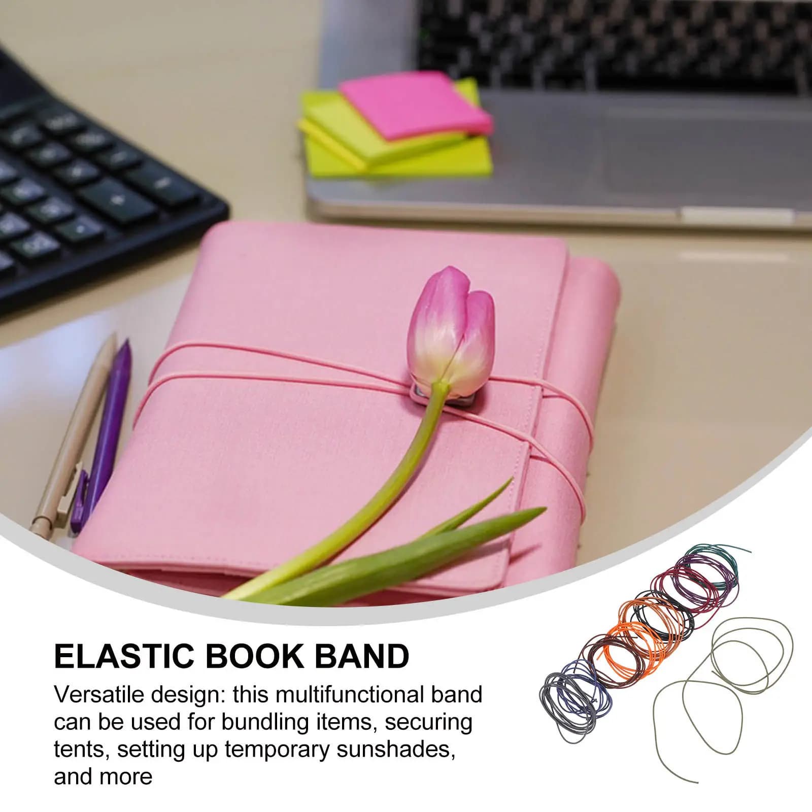 10 Pezzi Elastici in Nylon per Quaderni, Chiusura Sicura ed Elastica, Organizzatore per Planner, Raccoglitori, Scrapbook e Lavori Artigianali