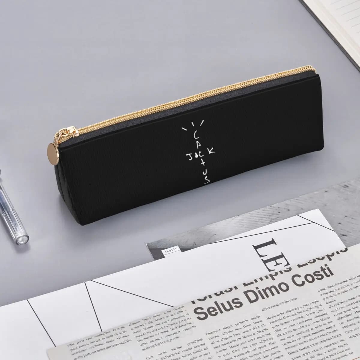 Best Logos Jack Cactus Pencil Cases Pencil Pouch Storage Stationery Supplies Pen Box Pencil Bag for Students Gifts
