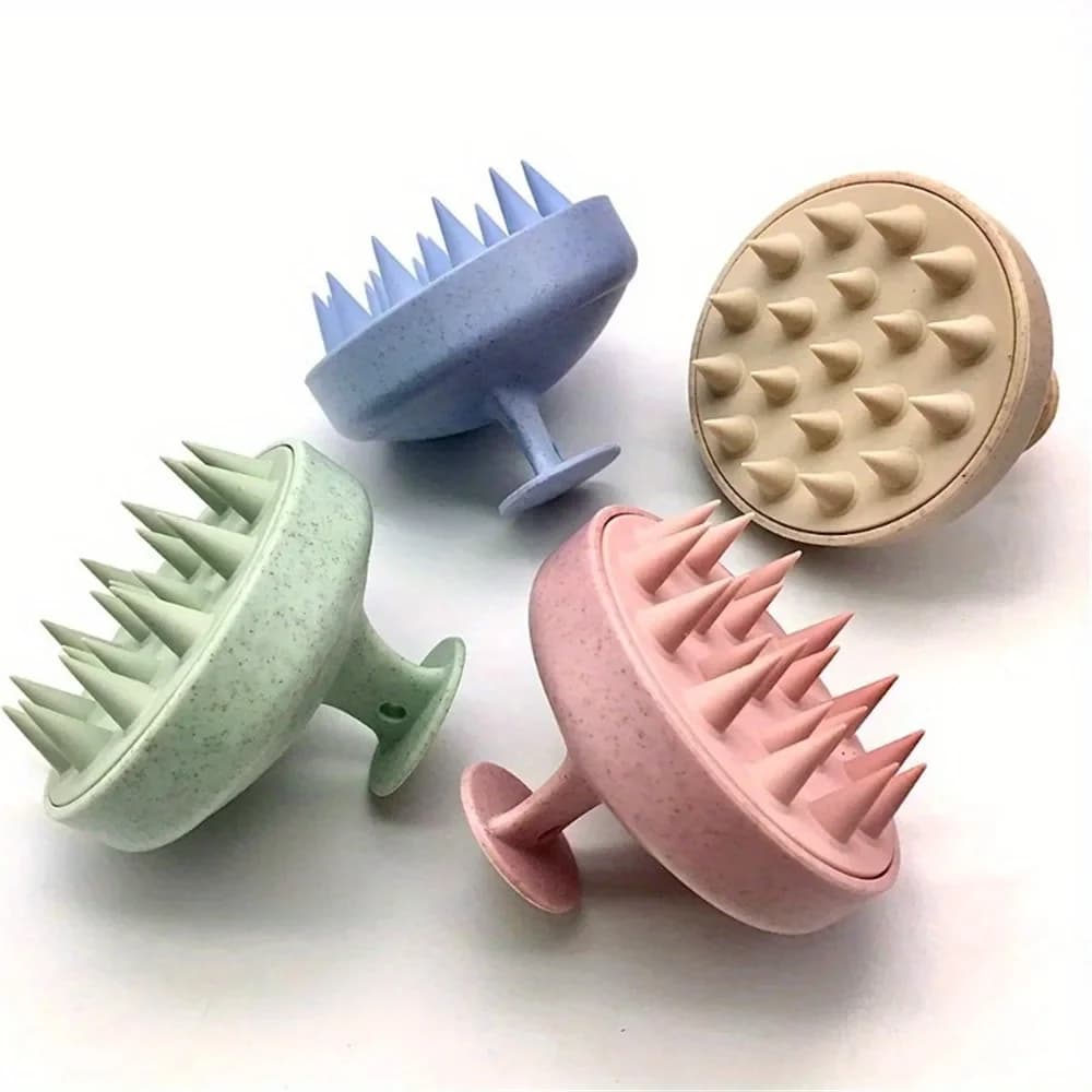 1pc Silicone Shampoo Brush Body Massage Brush Bathroom Bathtub brush Shower brush Hairdressing tool Leather massage gowns Hair wash comb