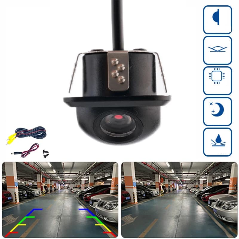 Telecamera Posteriore per Auto con Visione Notturna, Impermeabile IP68, CCD, Monitor di Retromarcia, Immagine HD 170 Gradi