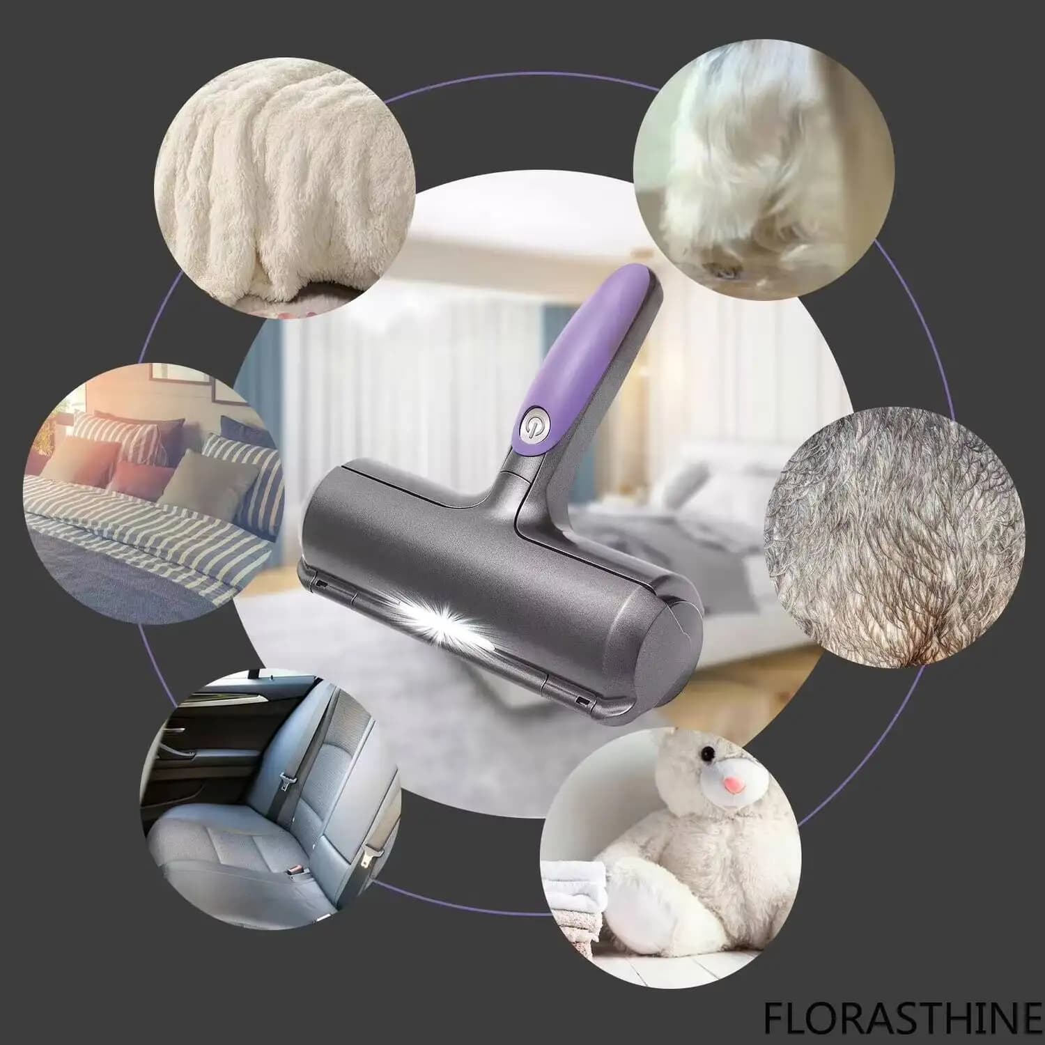New Pet Hair Remover Self-cleaning Lint Pet Hair Remover for Dogs Cats Supplies Sofa Bed Carpet Wool Clothes Cleaning Tool