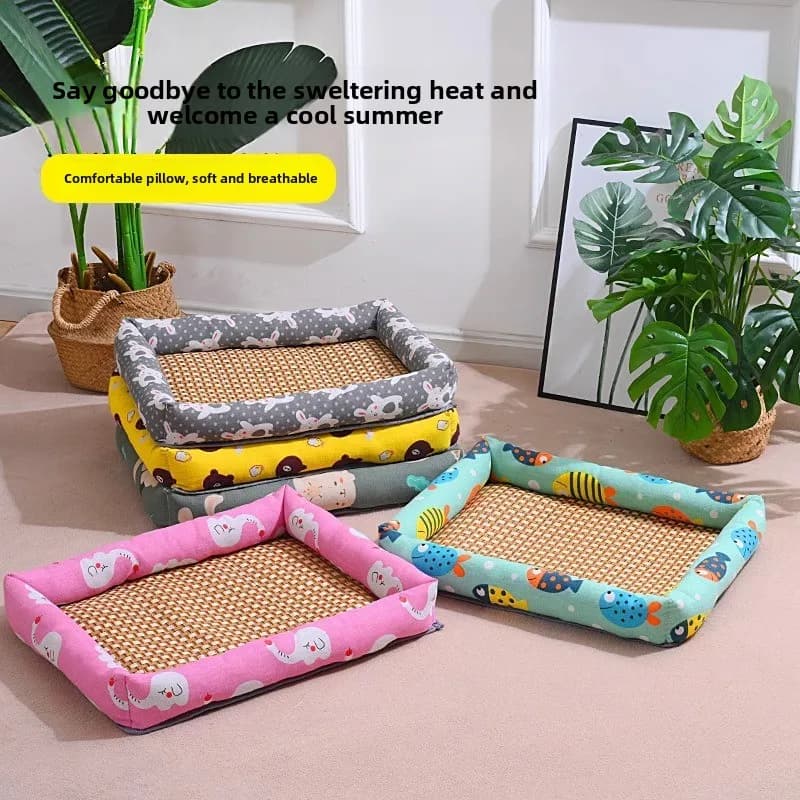Summer cot mat, cat litter, small and medium sized dog mat, cot mat.