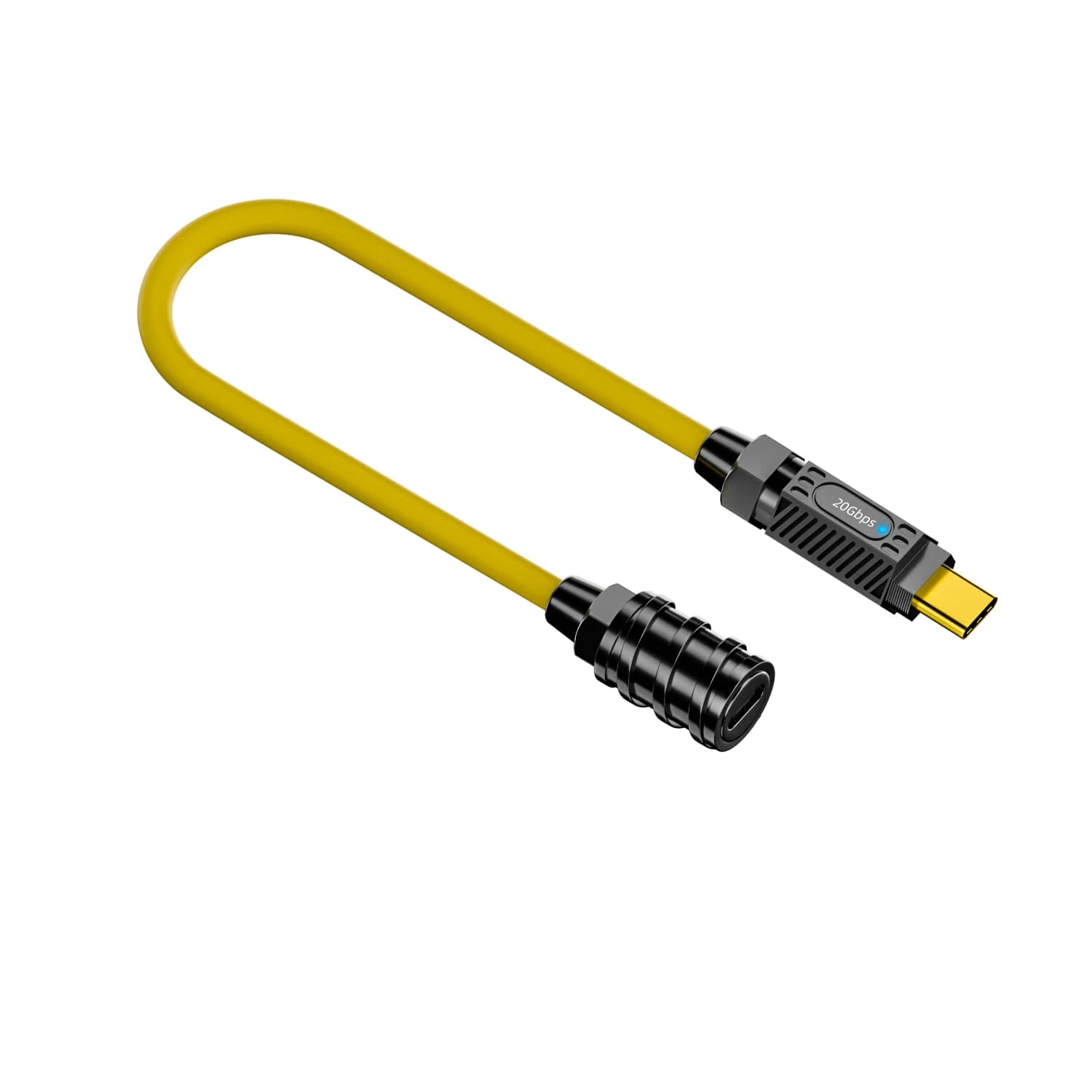 PD 3.1 140W USB Type C Fast Charging 20Gbps Data Transfer 8K@60Hz Video Function Spring Coiled Silicone Cable for Laptop Phone