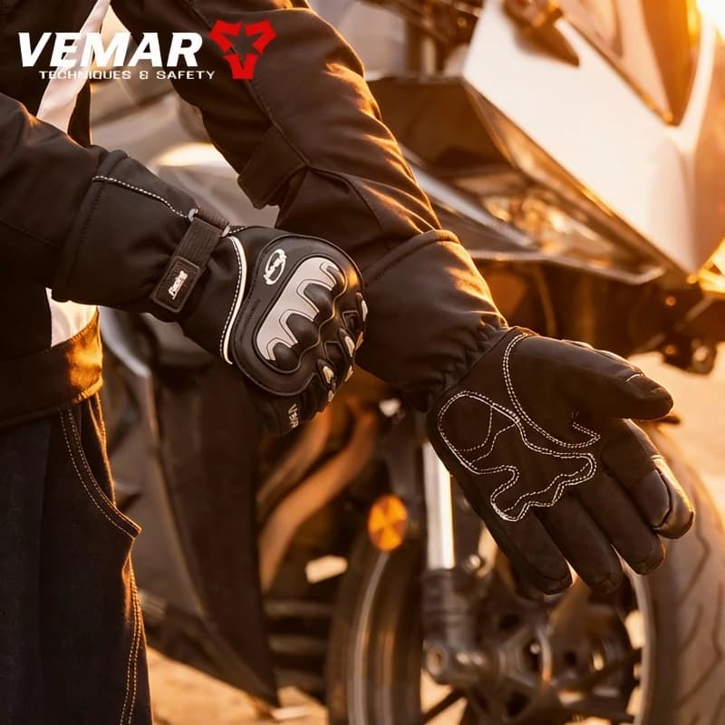 Multi-Style Windproof & Waterproof Winter Gloves - Thermal Anti-fall Motorcycle Gloves with Touchscreen for Men and Women