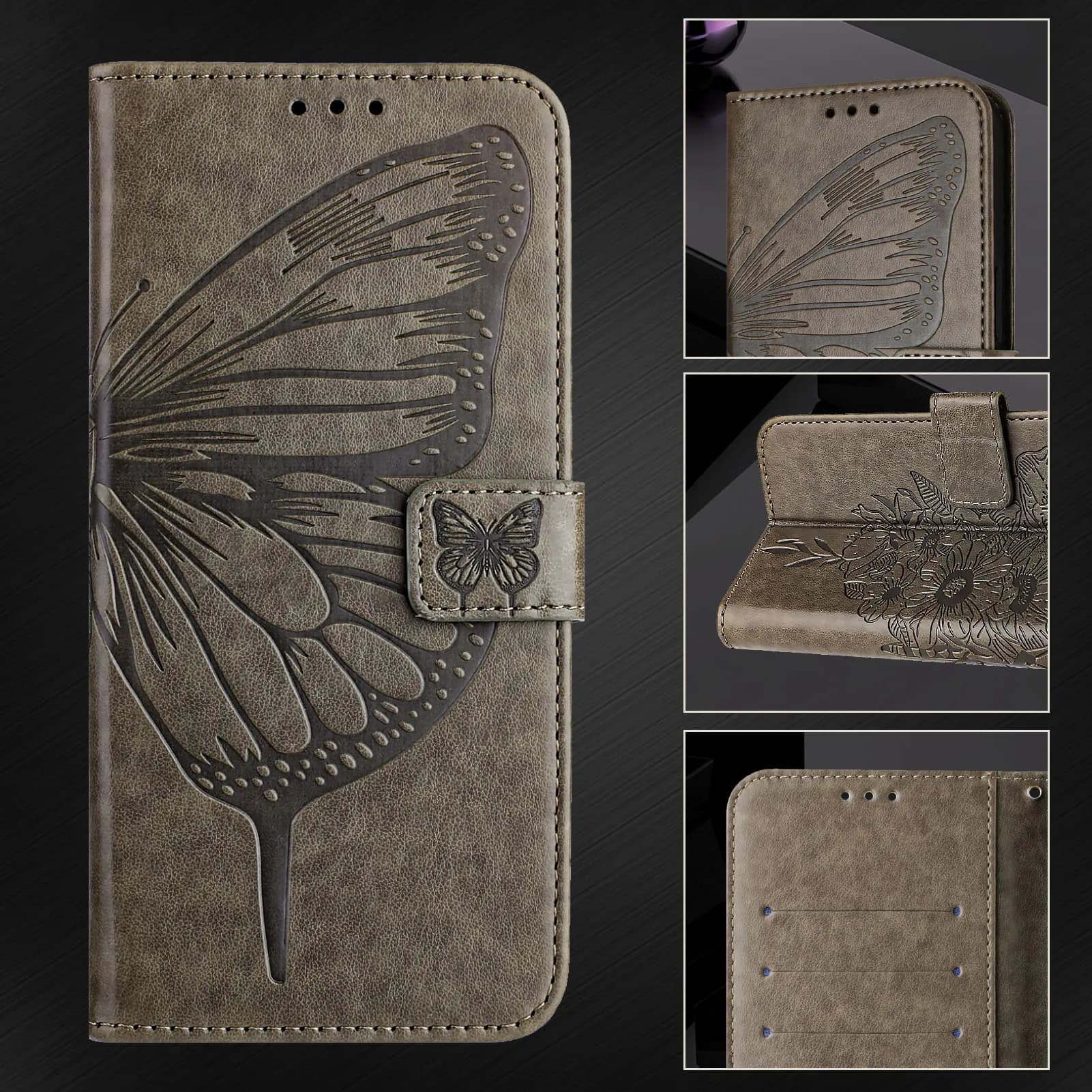 Butterfly Wing Pattern Lanyard Leather Flip Case For Cubot X100 Note 60 40 Max 5 P90 P80 P50 A40 A30 A20 A10 Wallet Book Cover
