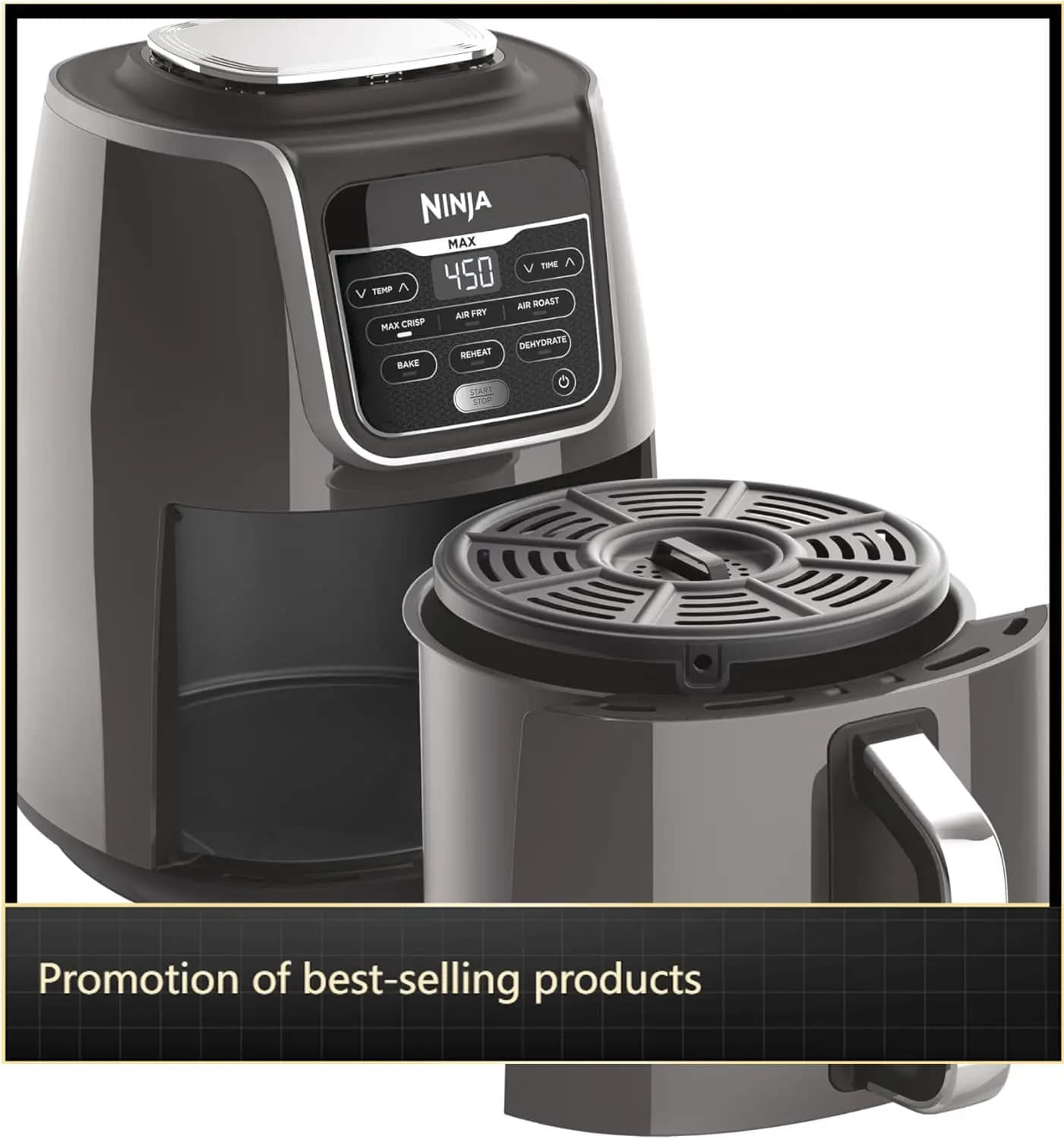 Air Fryer 5.5 Liters with Polished Finishing, Cooking, Roasting, Oven Cooking, Heating and Dehydration