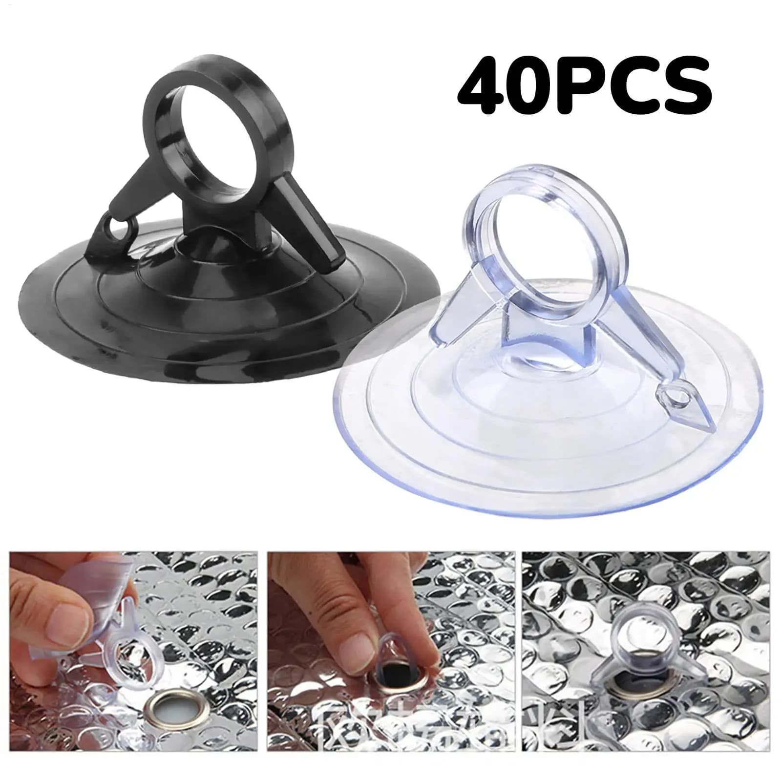 40pc Sunshade Suction Cups Sunshade Suction Cup For Car Reusable Car Glass Windshield Sunshade Suction Cups For Bathroom Kitchen