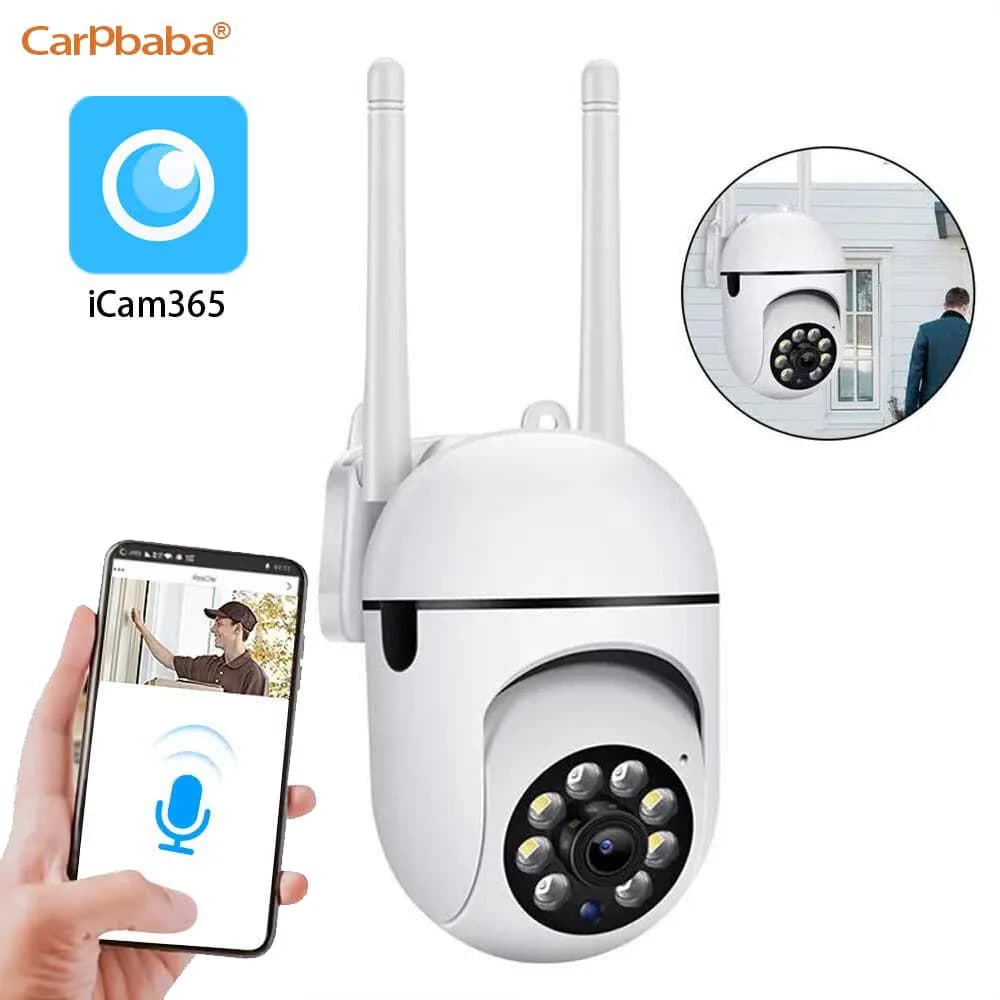 iCam365 Telecamera IP da 2 MP Smart Outdoor Home Security WIFI CCTV Sorveglianza con visione notturna a colori Wireless HD Audio bidirezionale 1080P