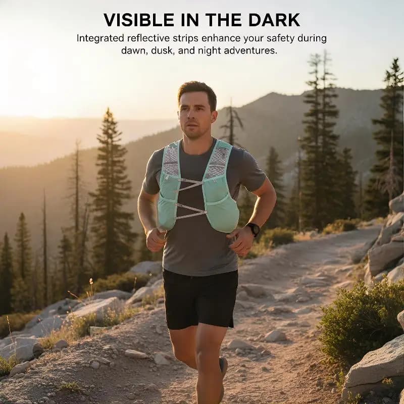 【ST】Gilet idrico da corsa all'aperto da 5 litri, zaino leggero e traspirante per maratone, escursioni e trail running, per uomo e donna