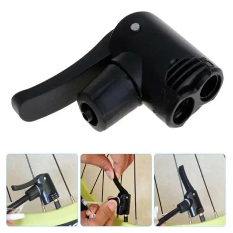 Adattatore per tubo flessibile per ugello per pompa da bicicletta Ugello per gonfiaggio pneumatici per bici Accessori per pompaggio a doppia testa F/V A/V Convertitore valvola Schrader/Presta