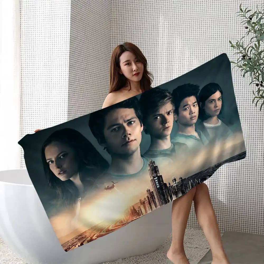 Serie cinematografica The Maze Runner, grandi asciugamani da spiaggia in microfibra, asciugamano ad asciugatura rapida, asciugamani da spiaggia per sabbia, asciugamano da piscina per viaggi, nuoto, yoga
