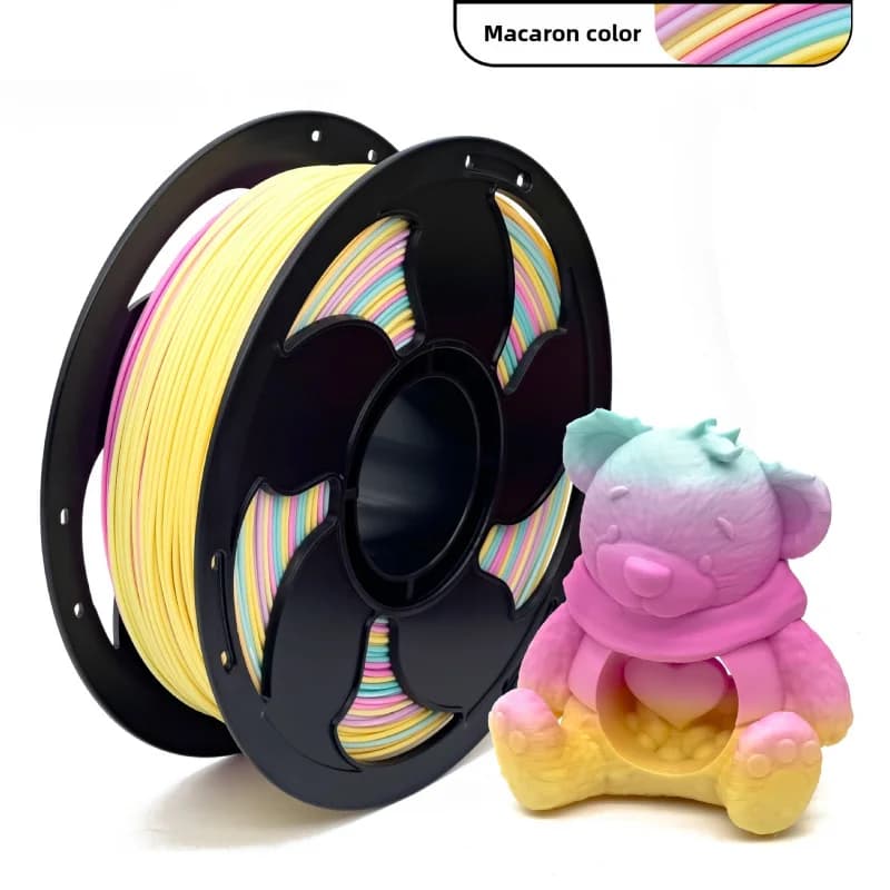 Matte Macaron Color PLA 3D Printer Filament, 1KG Spool, Compatible with Bambu Lab Printers