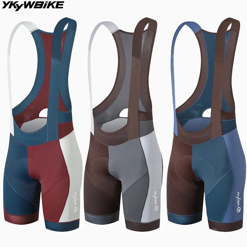 YKYWBIKE Cycling Shorts with Men's Bretelles, 8 Hour Belga Padded, Road Bike Pants, Cycling Clothing