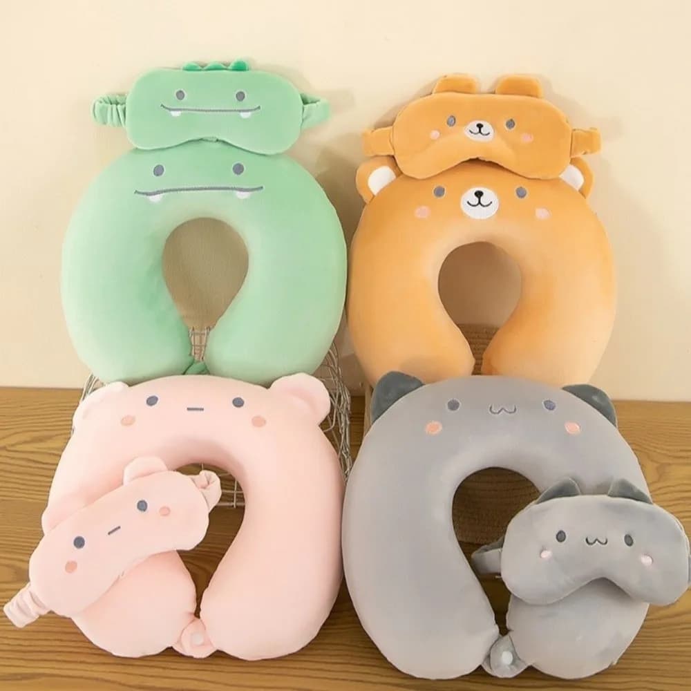 Cuscino a U Carino e Confortevole, Portatile ed Ergonomico, Supporto per il Collo, Morbido Cuscino da Viaggio per il Collo, per il Riposo in Ufficio