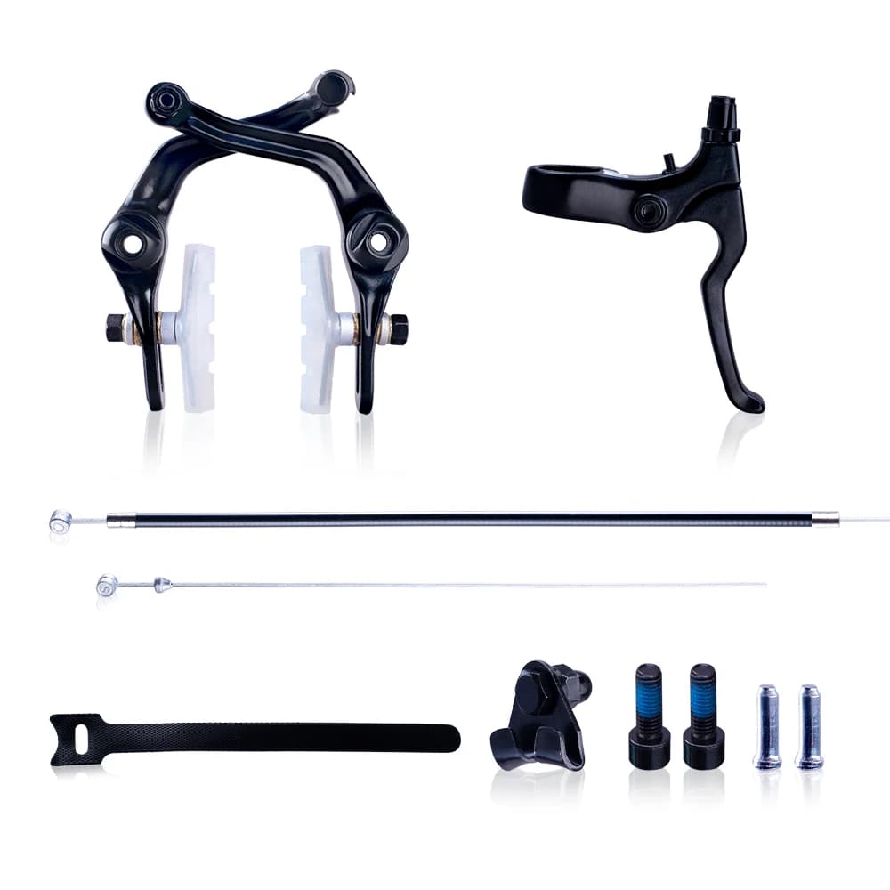 Kit Freni a U Funsea per Bicicletta, Accessori Bici, Leva in Lega Forgiata, Pastiglie Trasparenti, Cavi Interni ed Esterni, Parti BMX